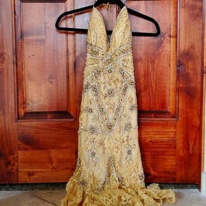 Beaded Gold Dress